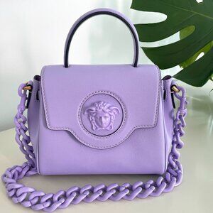 New VERSACE La Medusa Top Handle Bag (LILAC) $2,125 Original from Boutique